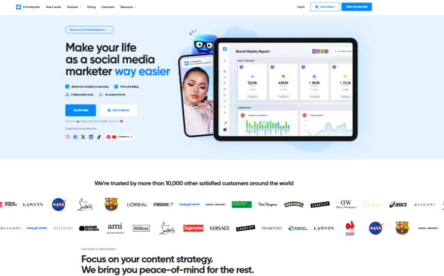 Iconosquare is an analytics tool that is specifically engineered towards companies that manage multiple Instagram accounts. Similar to Sprout, they also include hashtag data and growth-tracking.